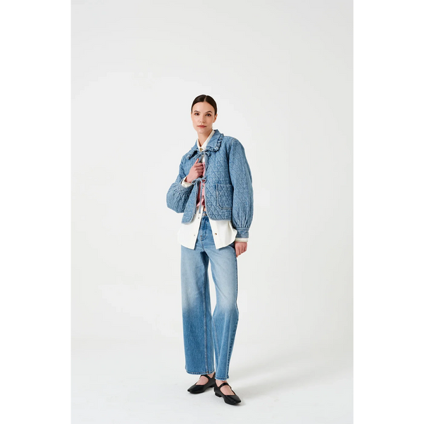 Vintage Blue Detailing Jacket | Montivo Pakistan