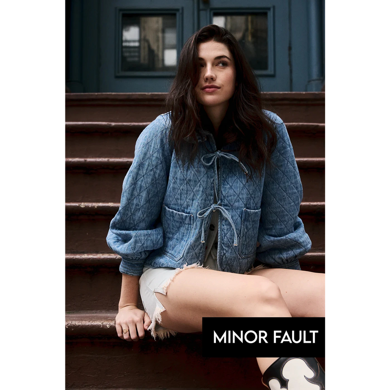(Minor Fault) Vintage Blue Detailing Jacket | Montivo Pakistan
