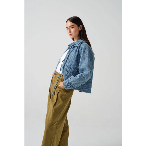 Vintage Blue Detailing Jacket | Montivo Pakistan