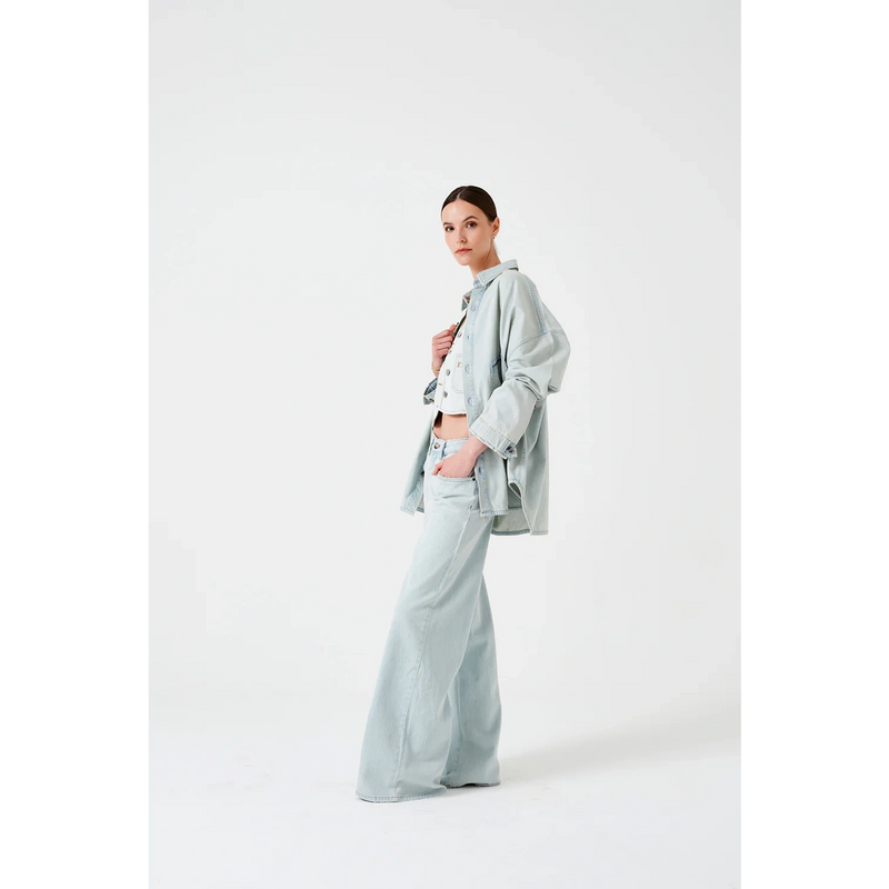 Light Blue Long Denim Shirt | Montivo Pakistan