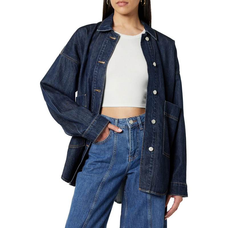 Navy Long Denim Shirt | Montivo Pakistan