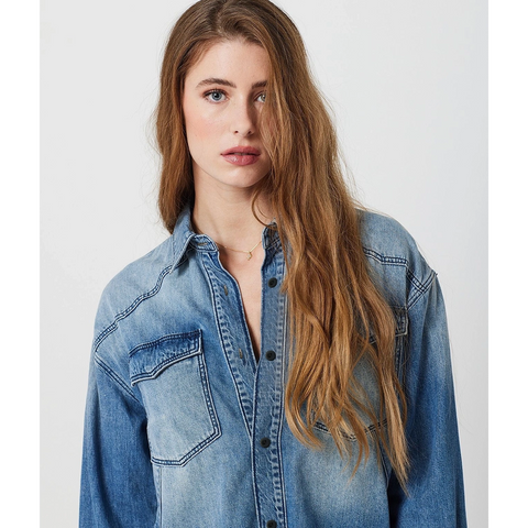 Blue Long Denim Shirt | Montivo Pakistan