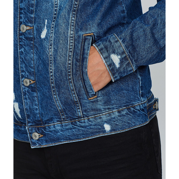 Blue Denim Distressed Jacket | Montivo Pakistan