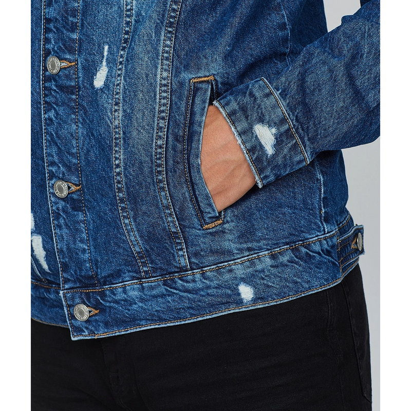 Blue Denim Distressed Jacket | Montivo Pakistan