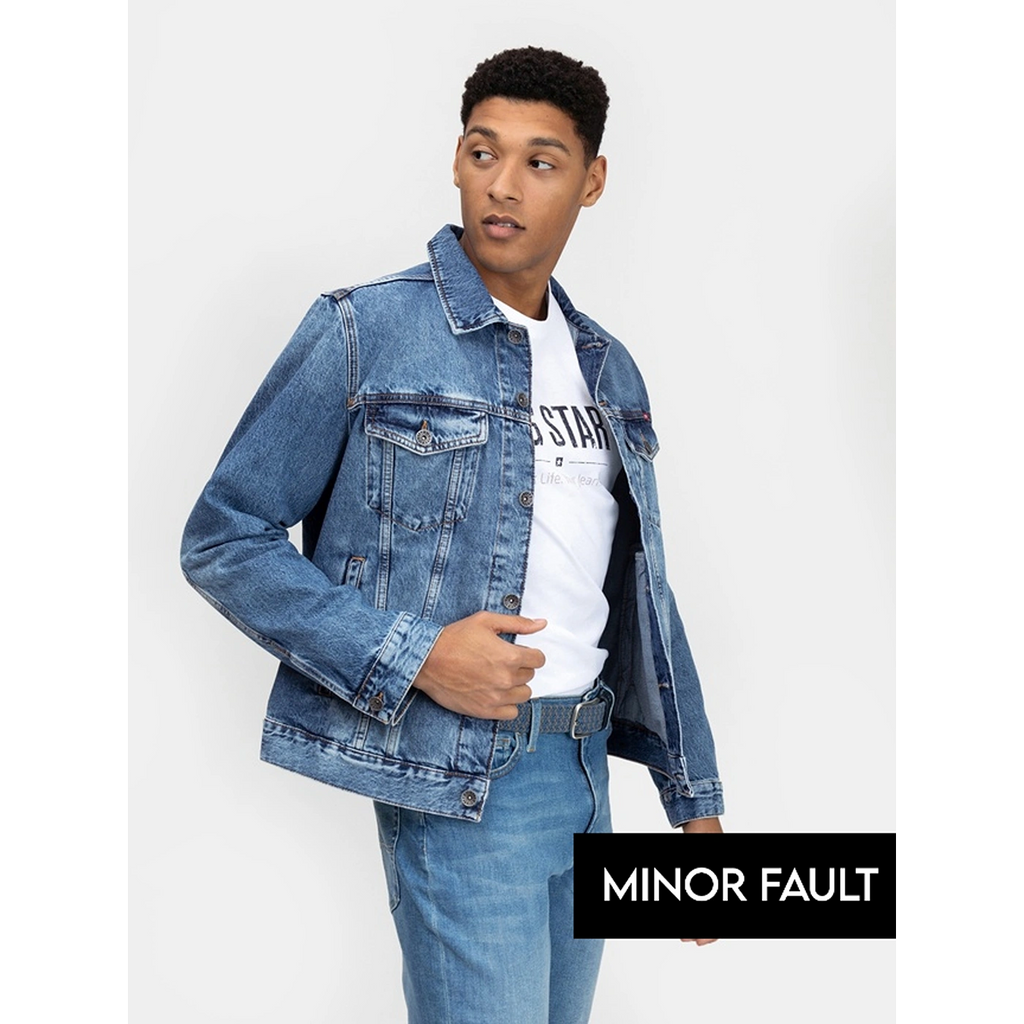 (Minor Fault) Mid Blue Classic Denim Jacket | Montivo Pakistan