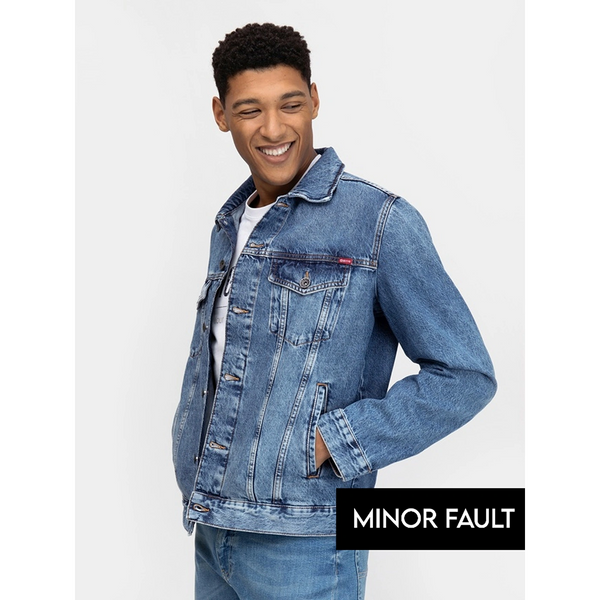 (Minor Fault) Mid Blue Classic Denim Jacket | Montivo Pakistan