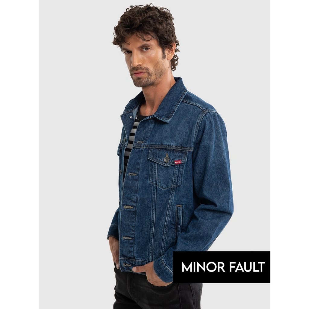 (Minor Fault) Dark Blue Classic Denim Jacket | Montivo Pakistan