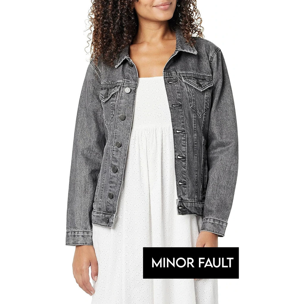 (Minor Fault) Grey Faded Denim Jacket | Montivo Pakistan