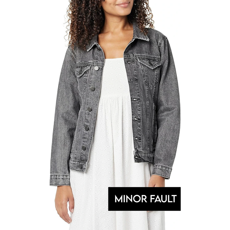 (Minor Fault) Grey Faded Denim Jacket | Montivo Pakistan