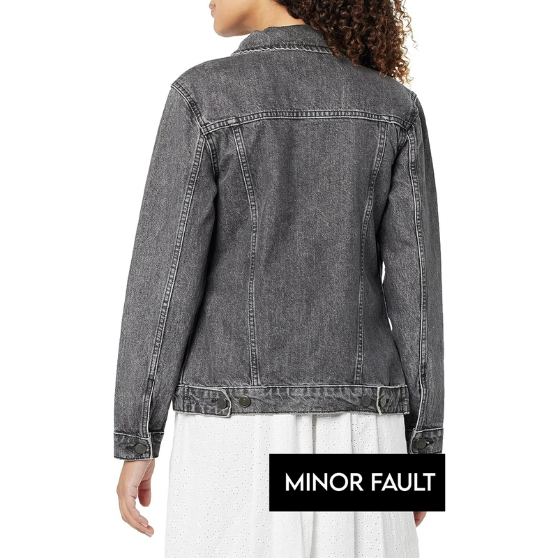 (Minor Fault) Grey Faded Denim Jacket | Montivo Pakistan