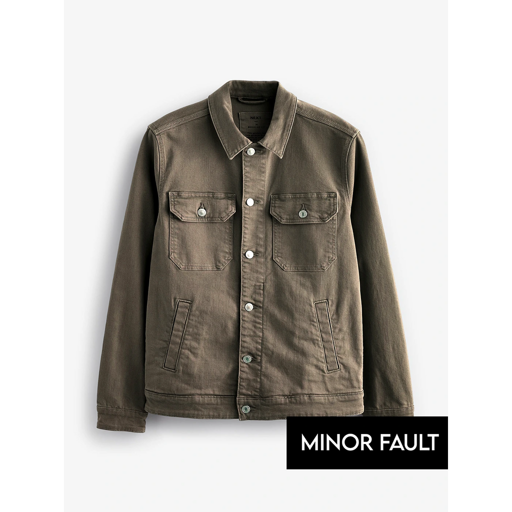 (Minor Fault) Light Brown Denim Trucker Jacket | Montivo Pakistan