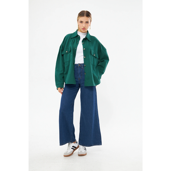 Green Oversized Shacket