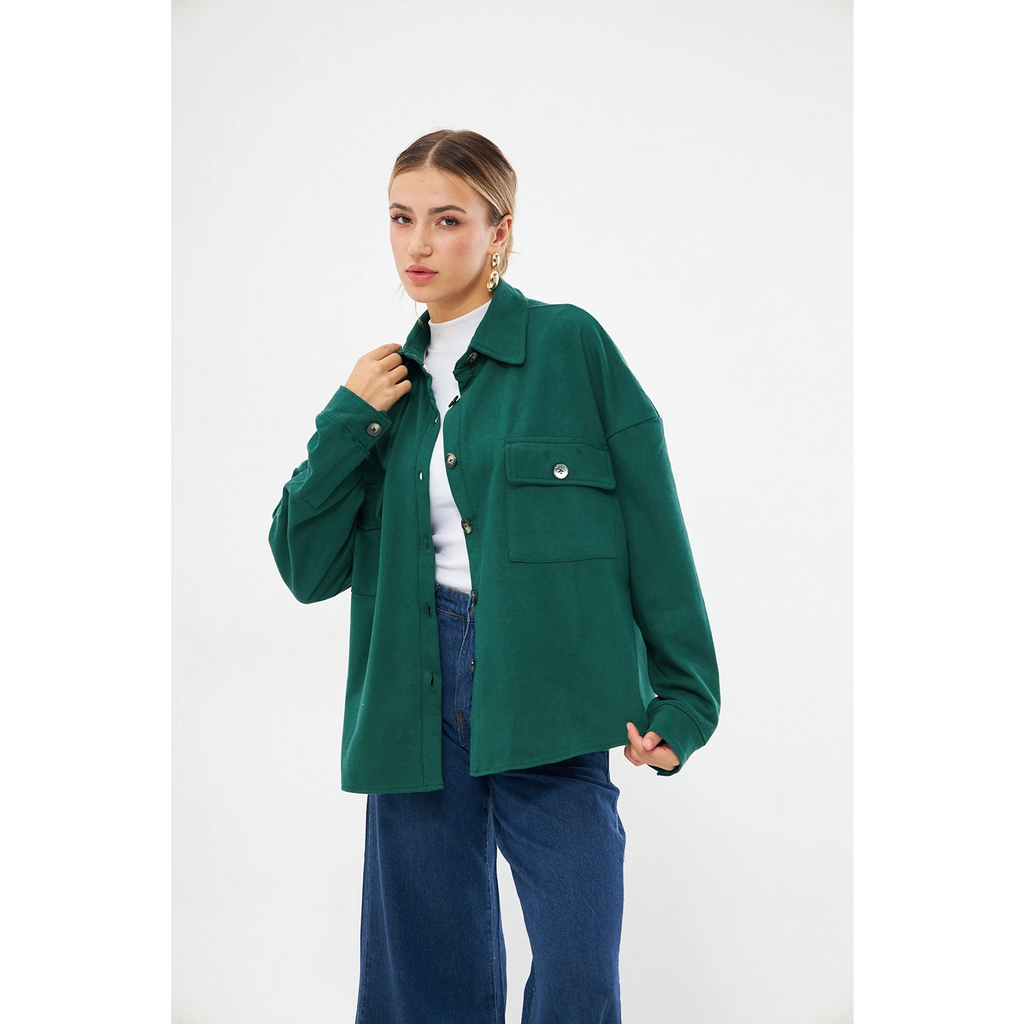 Green Oversized Shacket | Montivo Pakistan