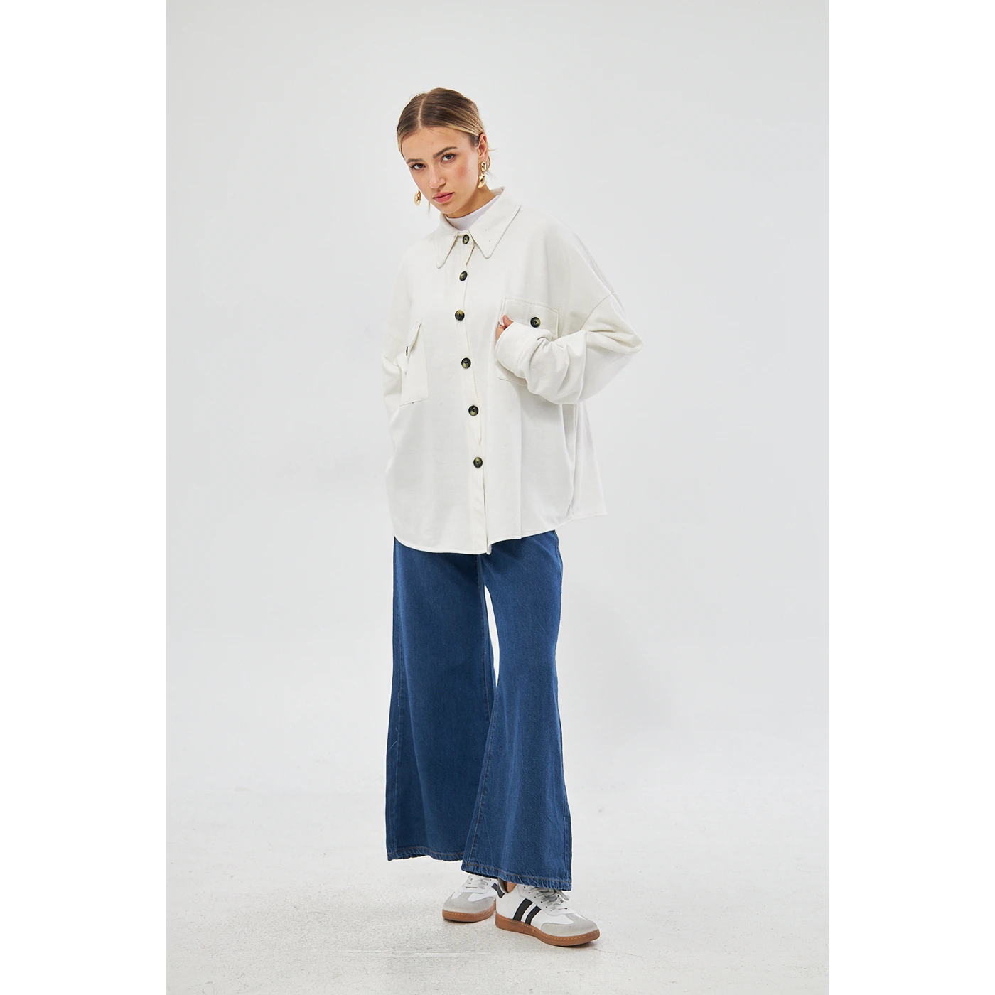 White Oversized Shirt | Montivo Pakistan