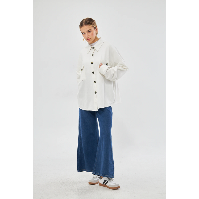 White Oversized Shirt | Montivo Pakistan
