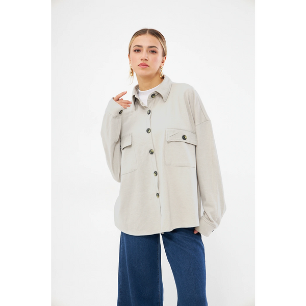 Beige Oversized Shirt | Montivo Pakistan