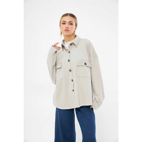 Beige Oversized Shirt | Montivo Pakistan