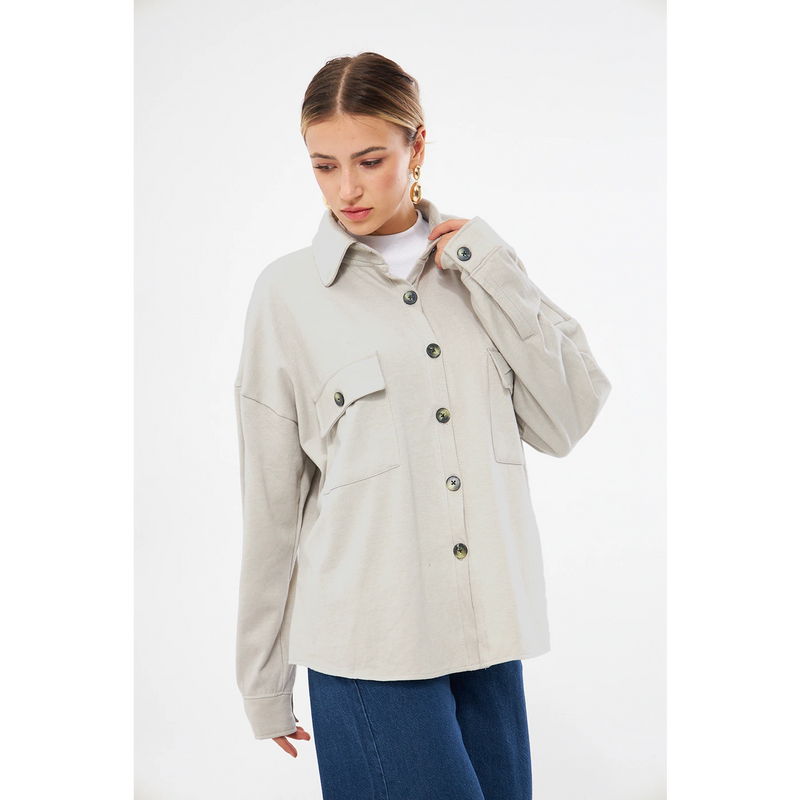 Beige Oversized Shirt | Montivo Pakistan