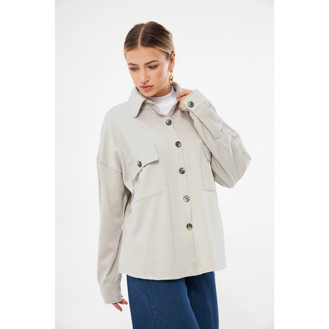 Beige Oversized Shirt | Montivo Pakistan