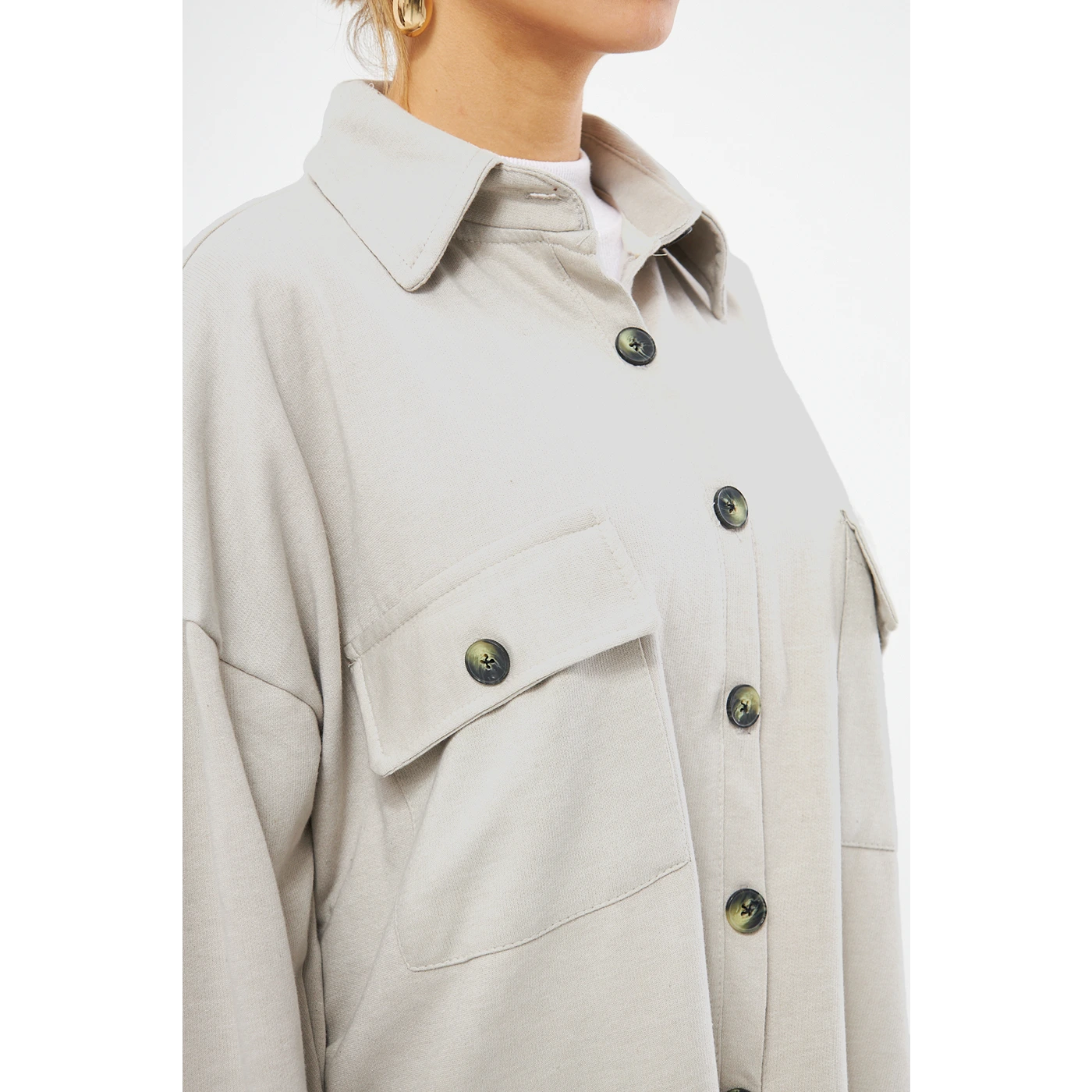 Beige Oversized Shirt | Montivo Pakistan