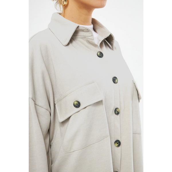 Beige Oversized Shirt | Montivo Pakistan