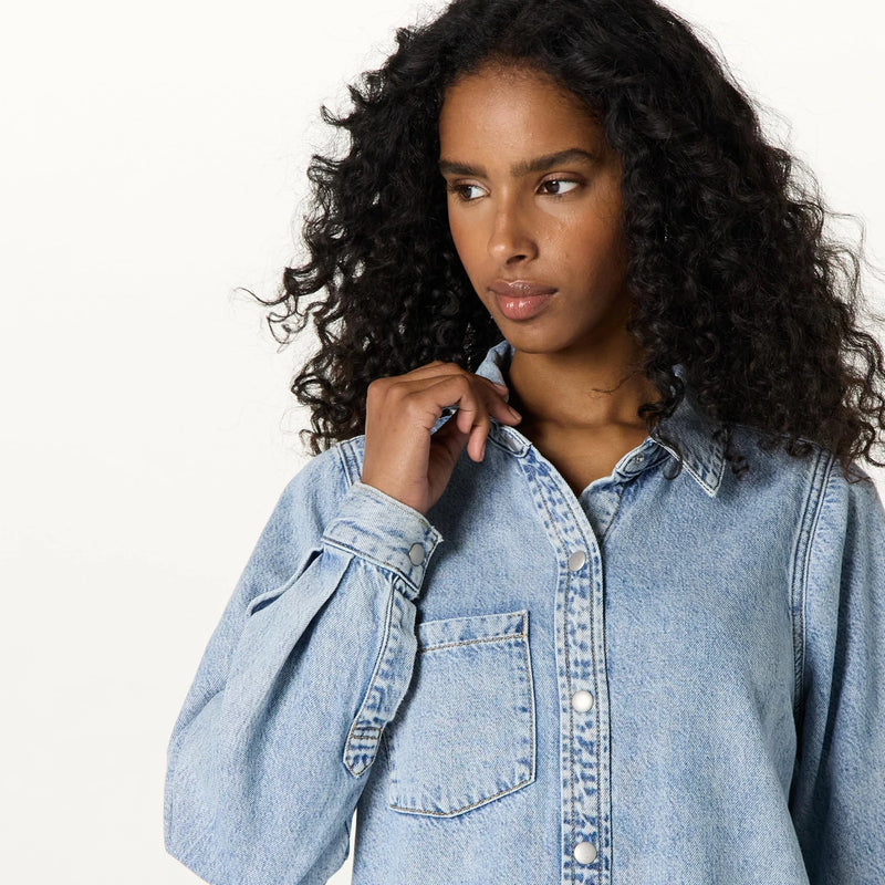 Light Blue Long Denim Shirt | Montivo Pakistan