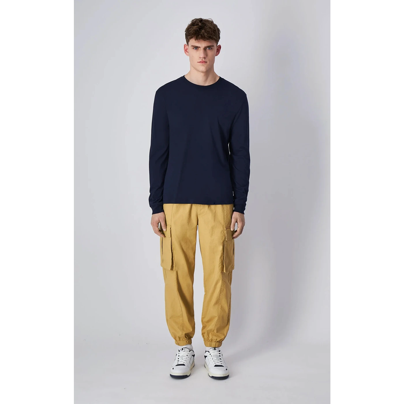 Navy Blue Long Sleeves Tshirt | Montivo Pakistan