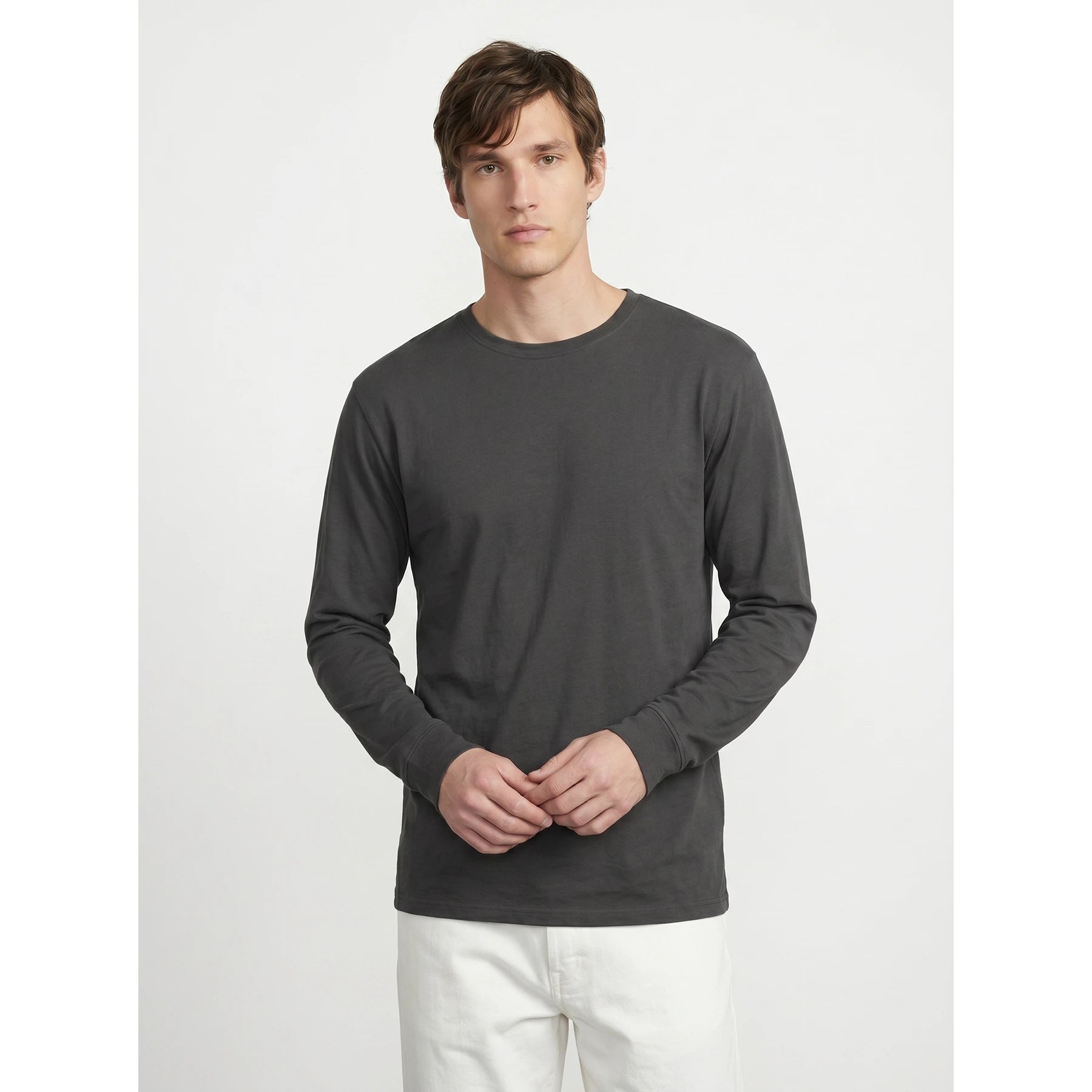 Dark Grey Long Sleeves Tshirt | Montivo Pakistan