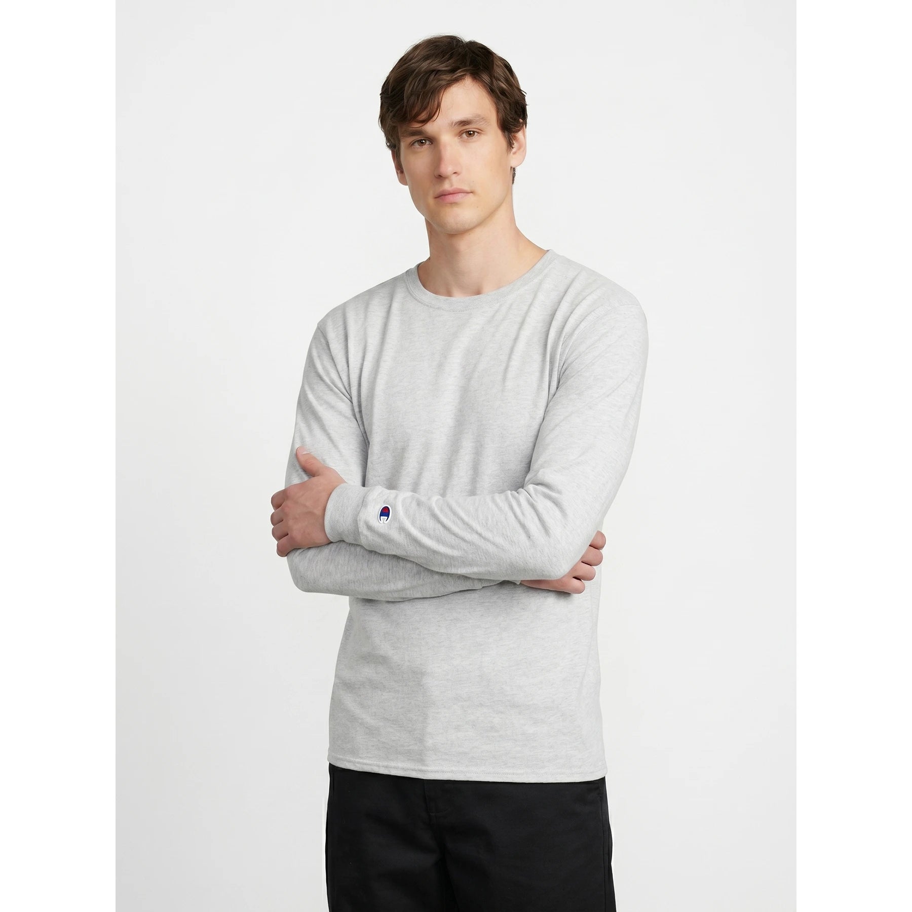 White Melange Long Sleeves Tshirt | Montivo Pakistan
