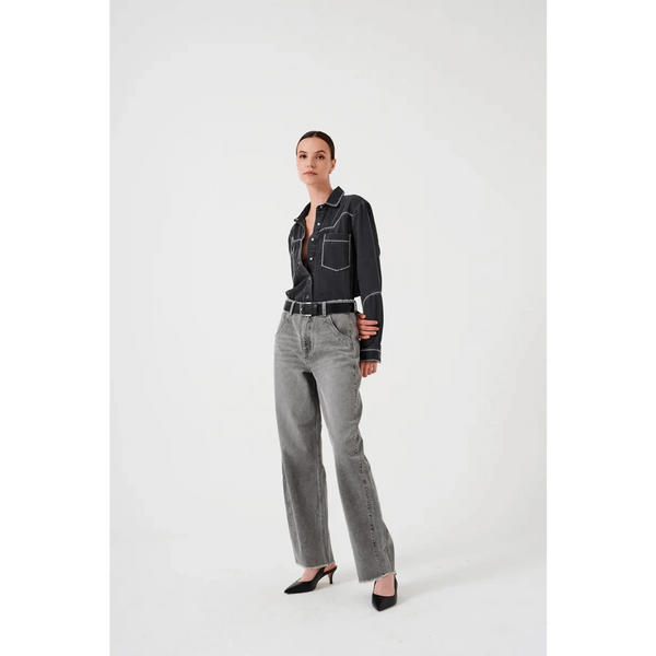 Wash Black Button Down Shirt | Montivo Pakistan