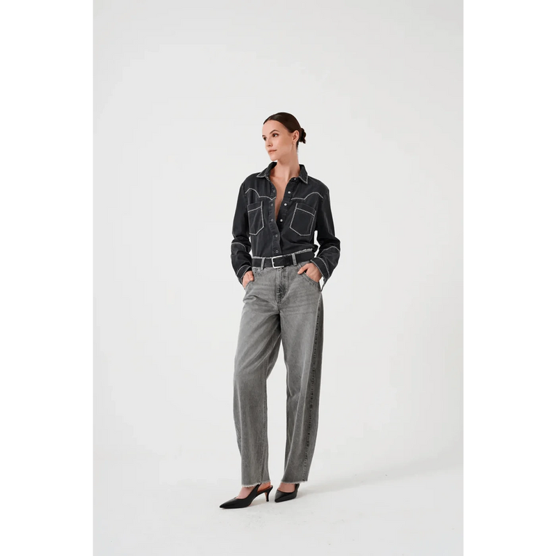 Wash Black Button Down Shirt | Montivo Pakistan