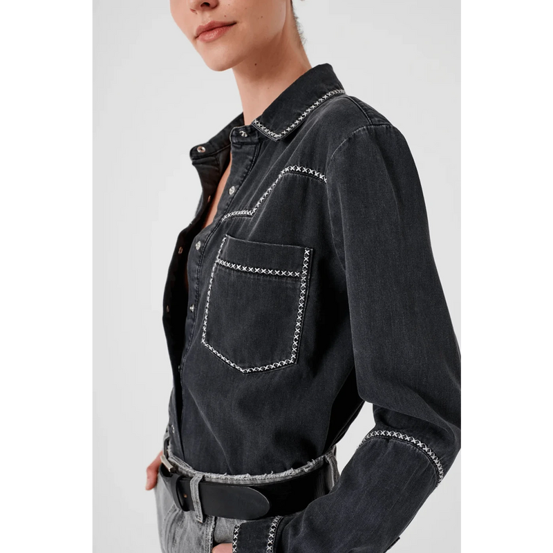 Wash Black Button Down Shirt | Montivo Pakistan
