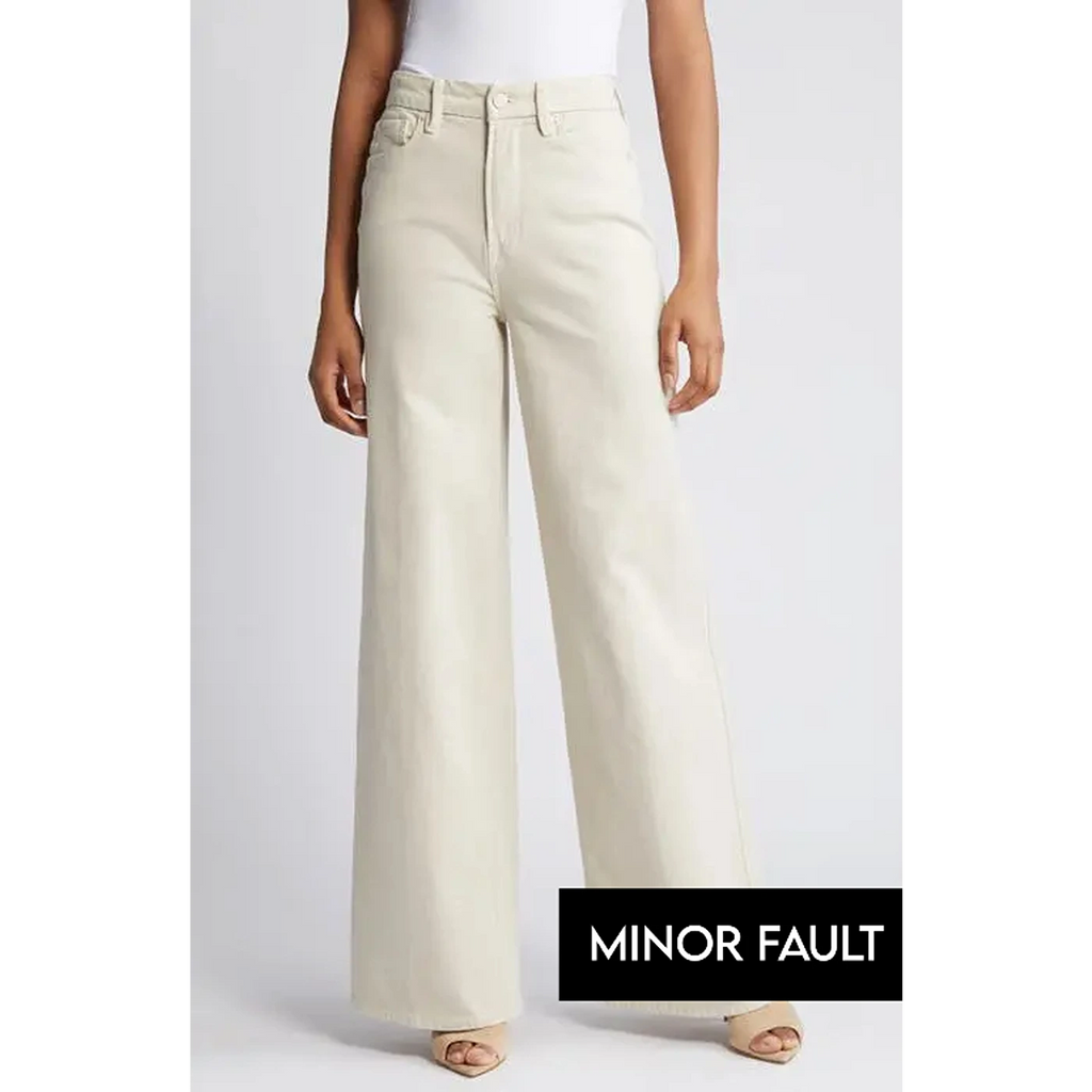 (Minor Fault) Light Beige Skate Wide Leg Jeans | Montivo Pakistan