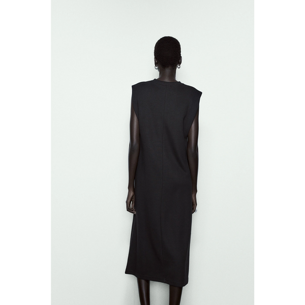 Black Sleeveless Midi Dress | Montivo Pakistan