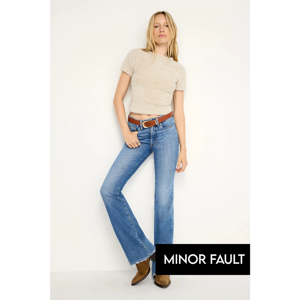 (Minor Fault) High Rise Blue Boot Cut Jeans | Montivo Pakistan