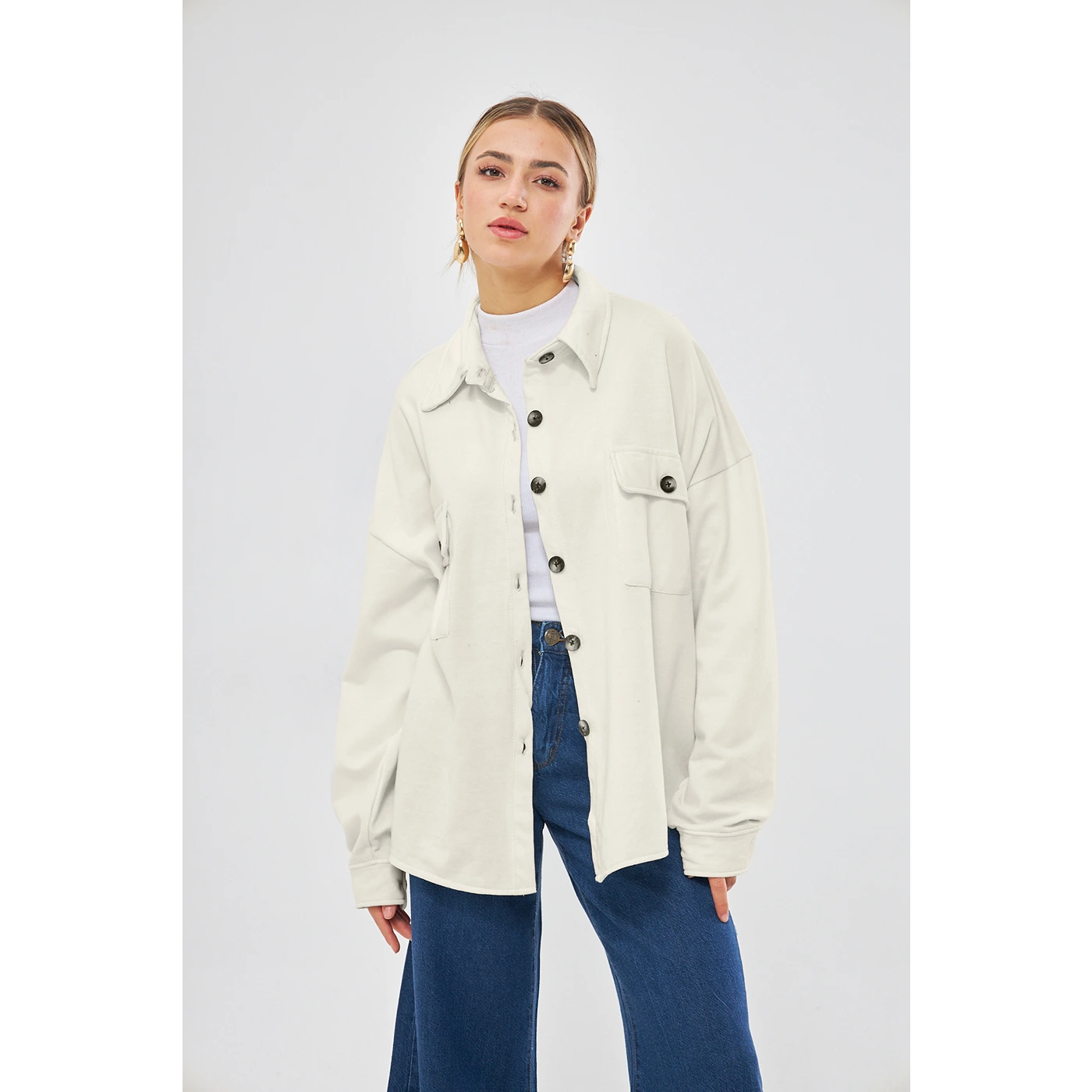 Off-White Oversized Shirt | Montivo Pakistan