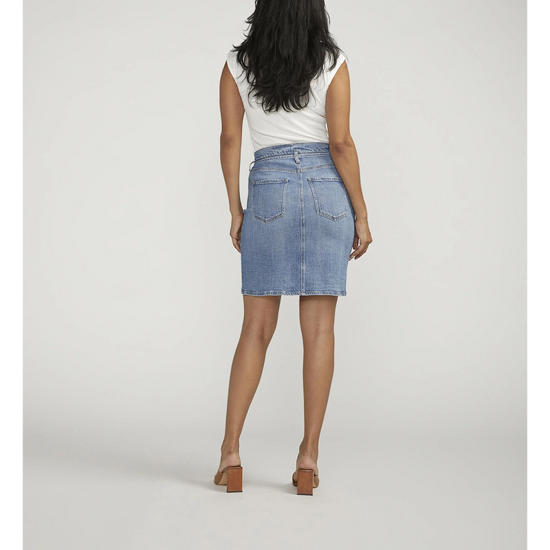 Mid Blue Knee-Length Skirt | Montivo Pakistan