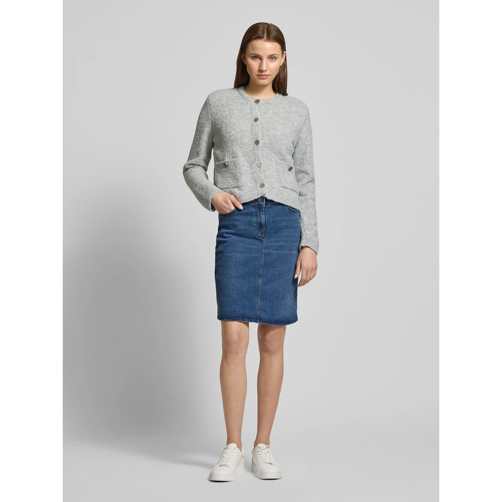 Dark Blue Knee-Length Denim Skirt | Montivo Pakistan