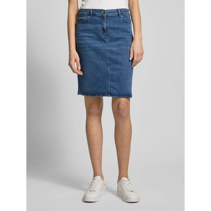 Dark Blue Knee-Length Denim Skirt | Montivo Pakistan