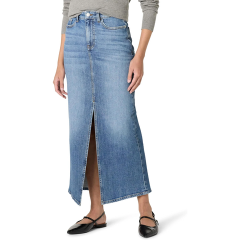 Mid Blue Maxi Denim Skirt | Montivo Pakistan