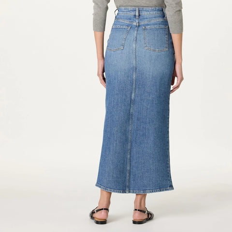 Mid Blue Maxi Denim Skirt | Montivo Pakistan