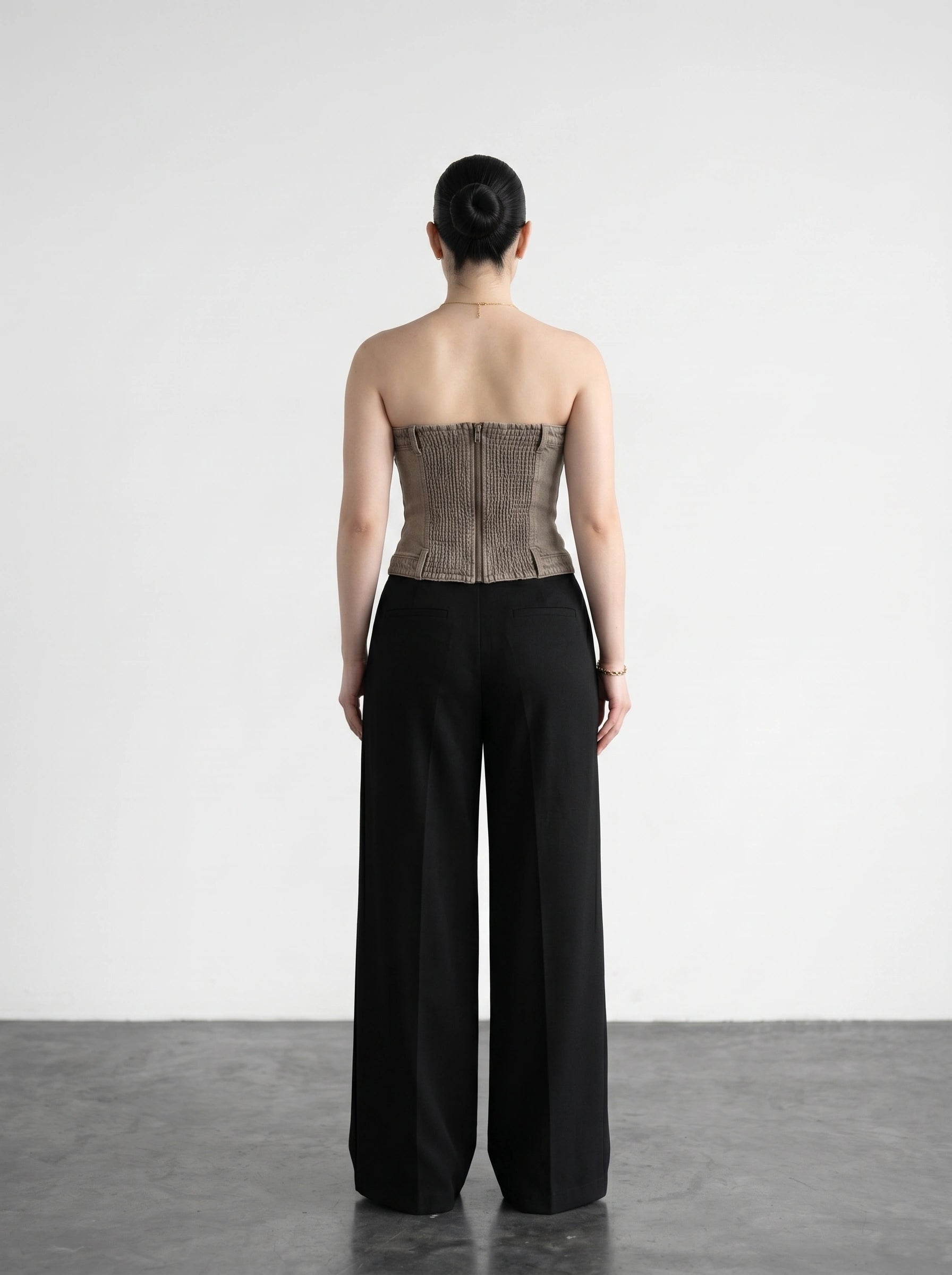 Washed Vintage Denim Corset | Montivo Pakistan