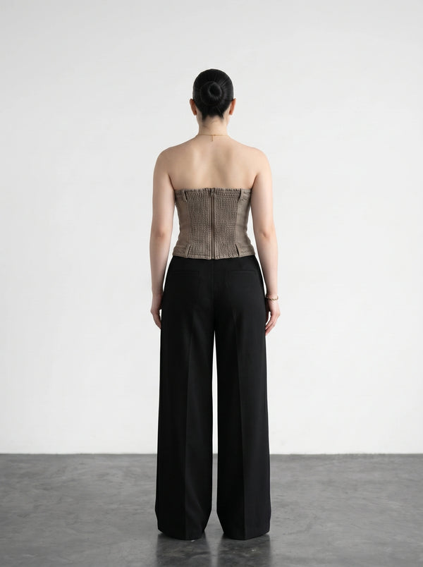 Washed Vintage Denim Corset | Montivo Pakistan