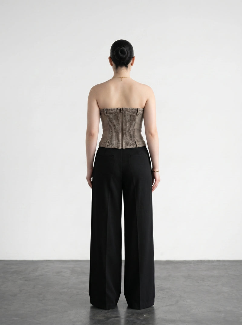 Washed Vintage Denim Corset | Montivo Pakistan