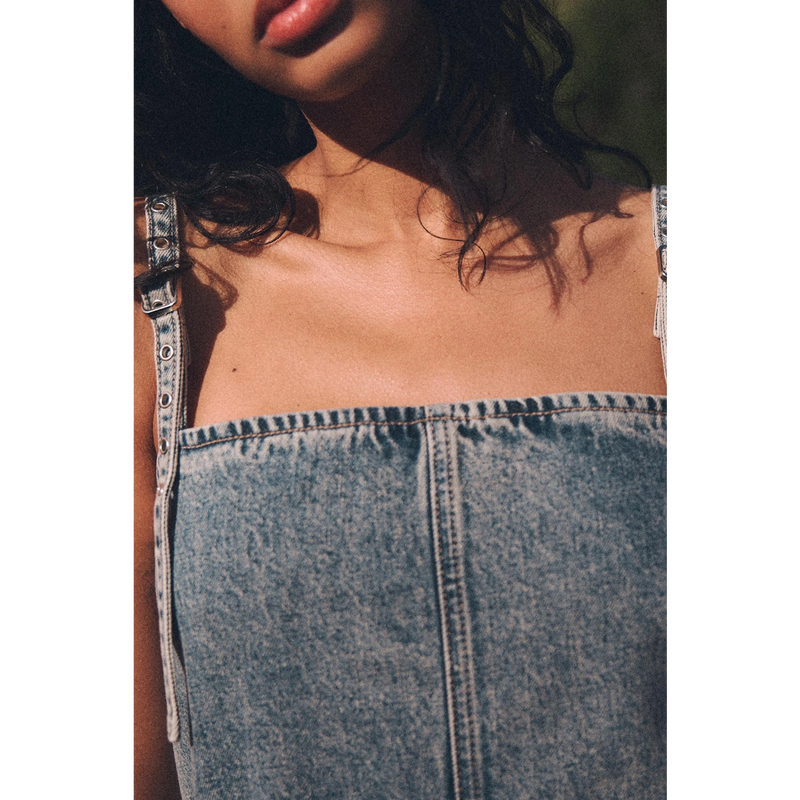 ZR Blue Denim Dress | Montivo Pakistan