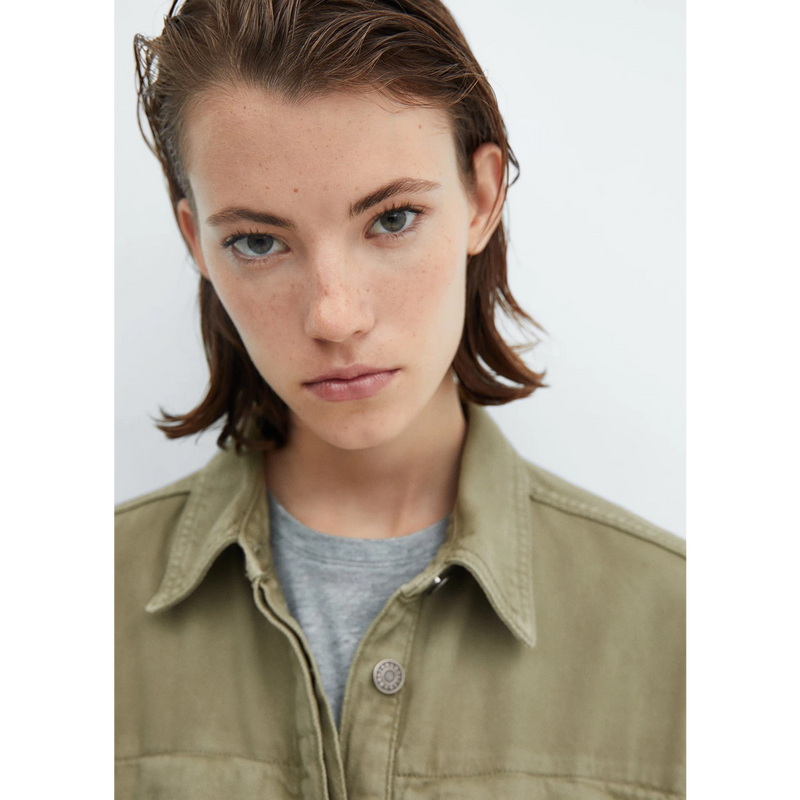 MNG Olive Green Denim Cargo Jumpsuit | Montivo Pakistan