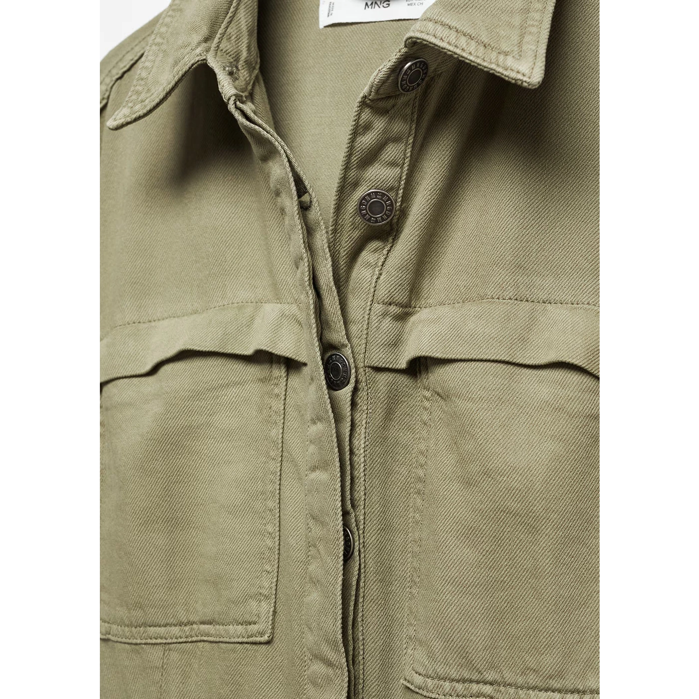 MNG Olive Green Denim Cargo Jumpsuit | Montivo Pakistan