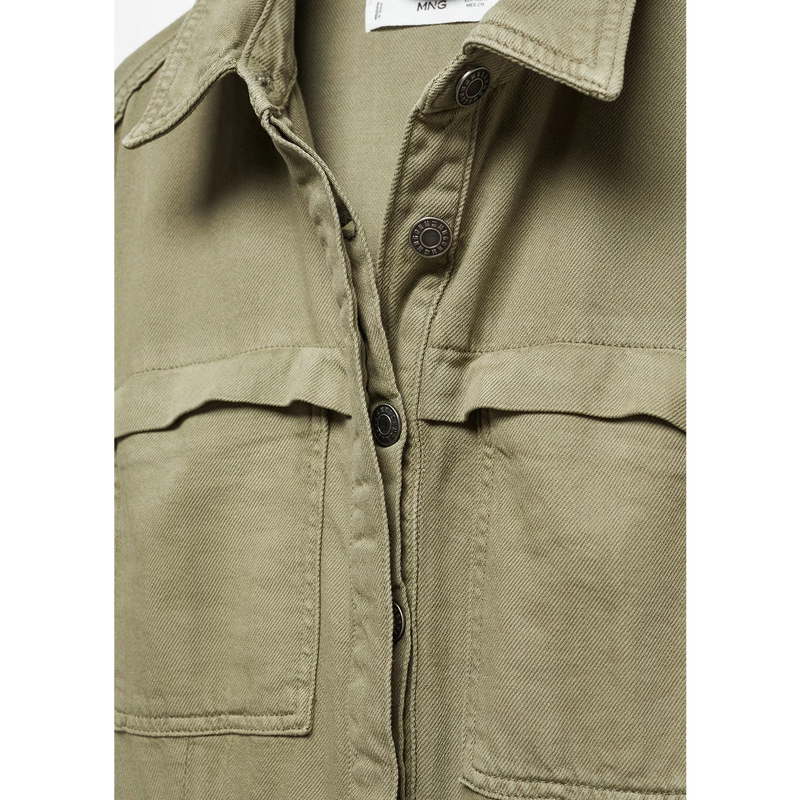 MNG Olive Green Denim Cargo Jumpsuit | Montivo Pakistan