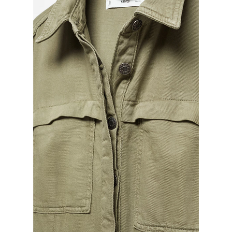 MNG Olive Green Denim Cargo Jumpsuit | Montivo Pakistan