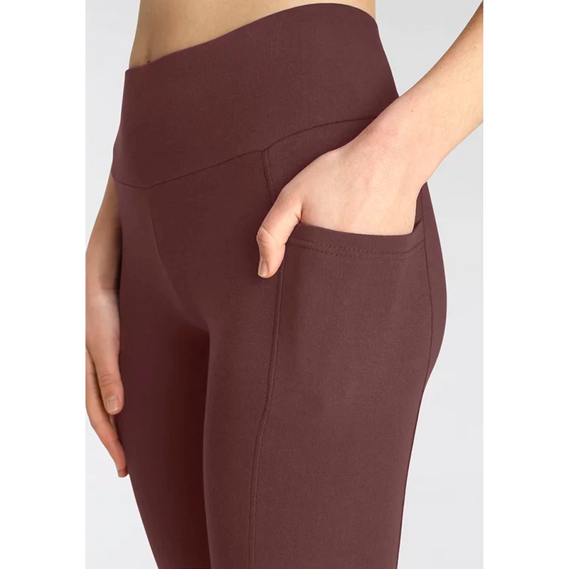 Burgundy Jersey Sports Capri Leggings | Montivo Pakistan